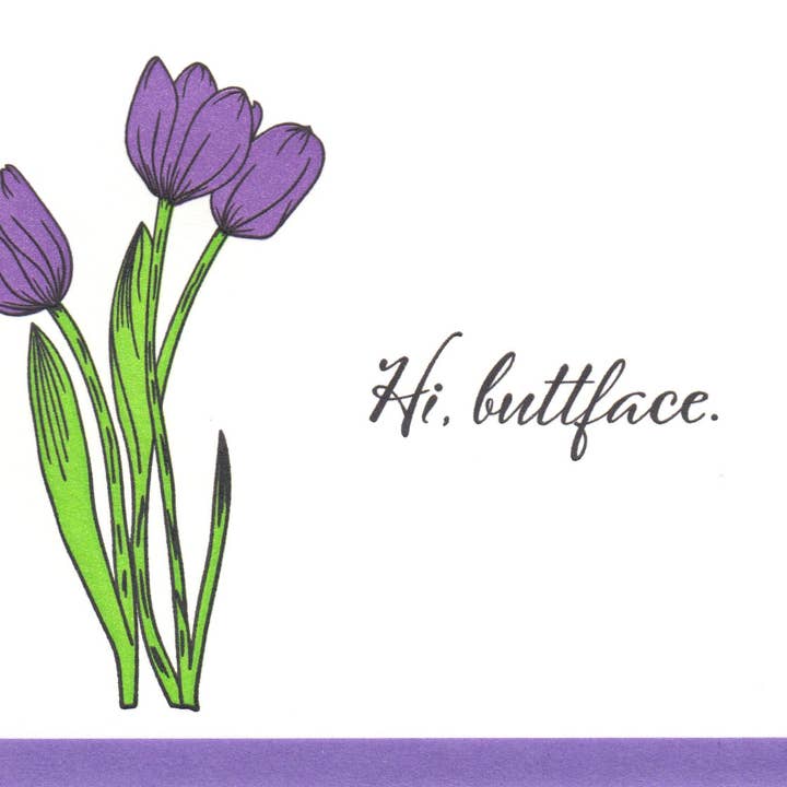 Lady Pilot Letterpress – Großhandel Grußkarten für den Alltag – Buttface Blumen-Grußkarte2