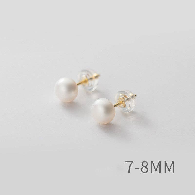 Perimade & Co. LLC - Wholesale Stud/Post Earrings - White Pink Purple Pearl Stud Earrings in 925 Sterling Silver3