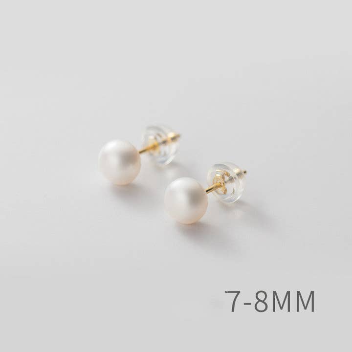 Perimade & Co. LLC - Wholesale Stud/Post Earrings - White Pink Purple Pearl Stud Earrings in 925 Sterling Silver3