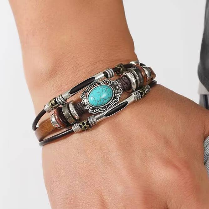 UNISHE - Wholesale Beaded bracelet - Western Bohemia Turquoise Bracelet ZK1755