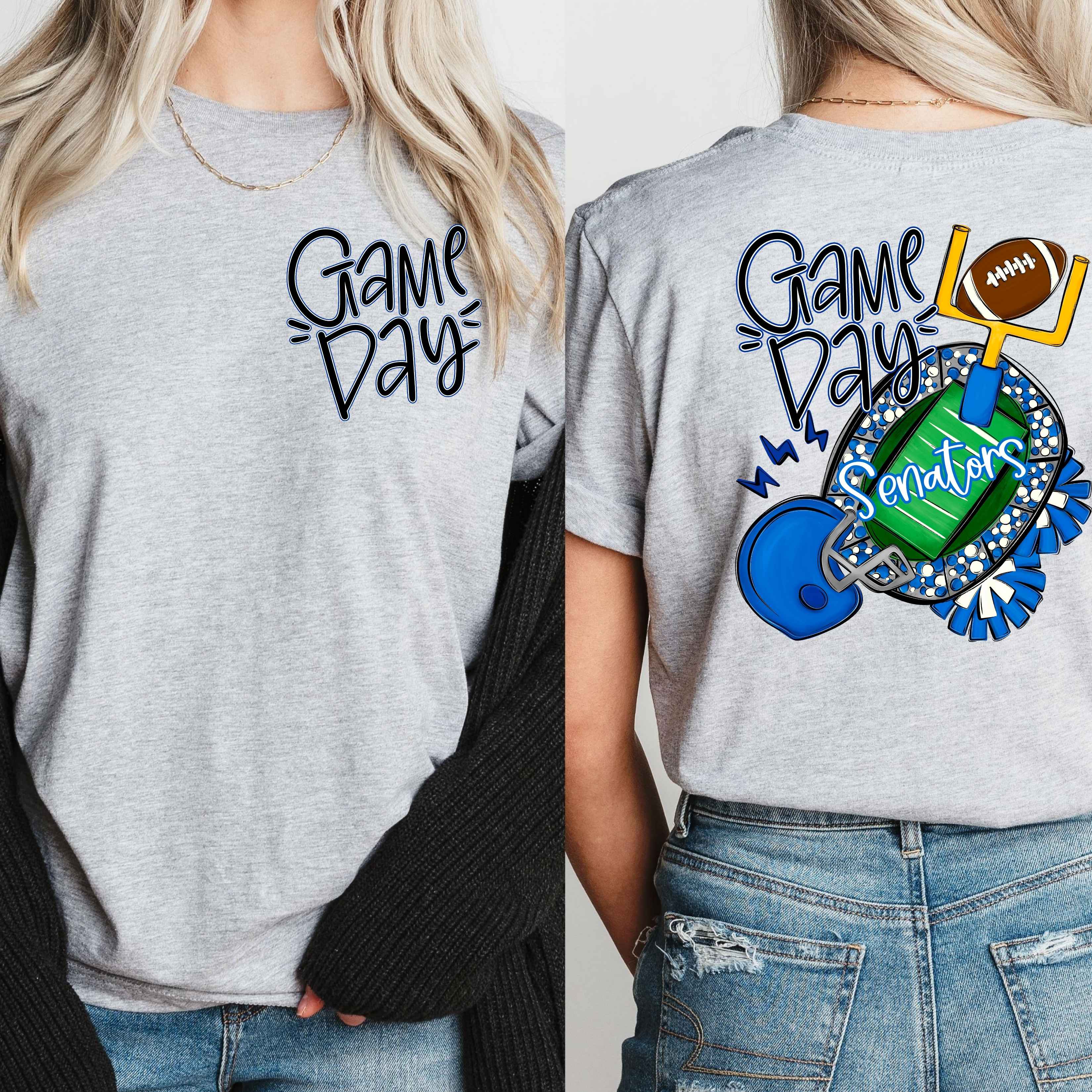 Enid and Elle - Wholesale Shirt - Unisex - Game Day Customized Football Shirt Bella Canvas2