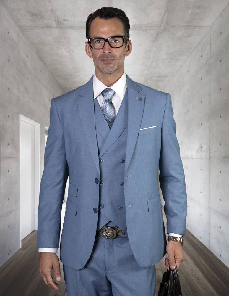 Statement Clothing - Vendita all'ingrosso Completo elegante - Uomo - Completo uomo Zargala 3 pezzi modern fit15