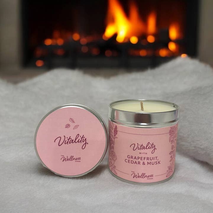 Pomelo, Cedro y Almizcle - Vela de Bienestar Vitalidad para venta al por mayor de Potters Crouch Candles