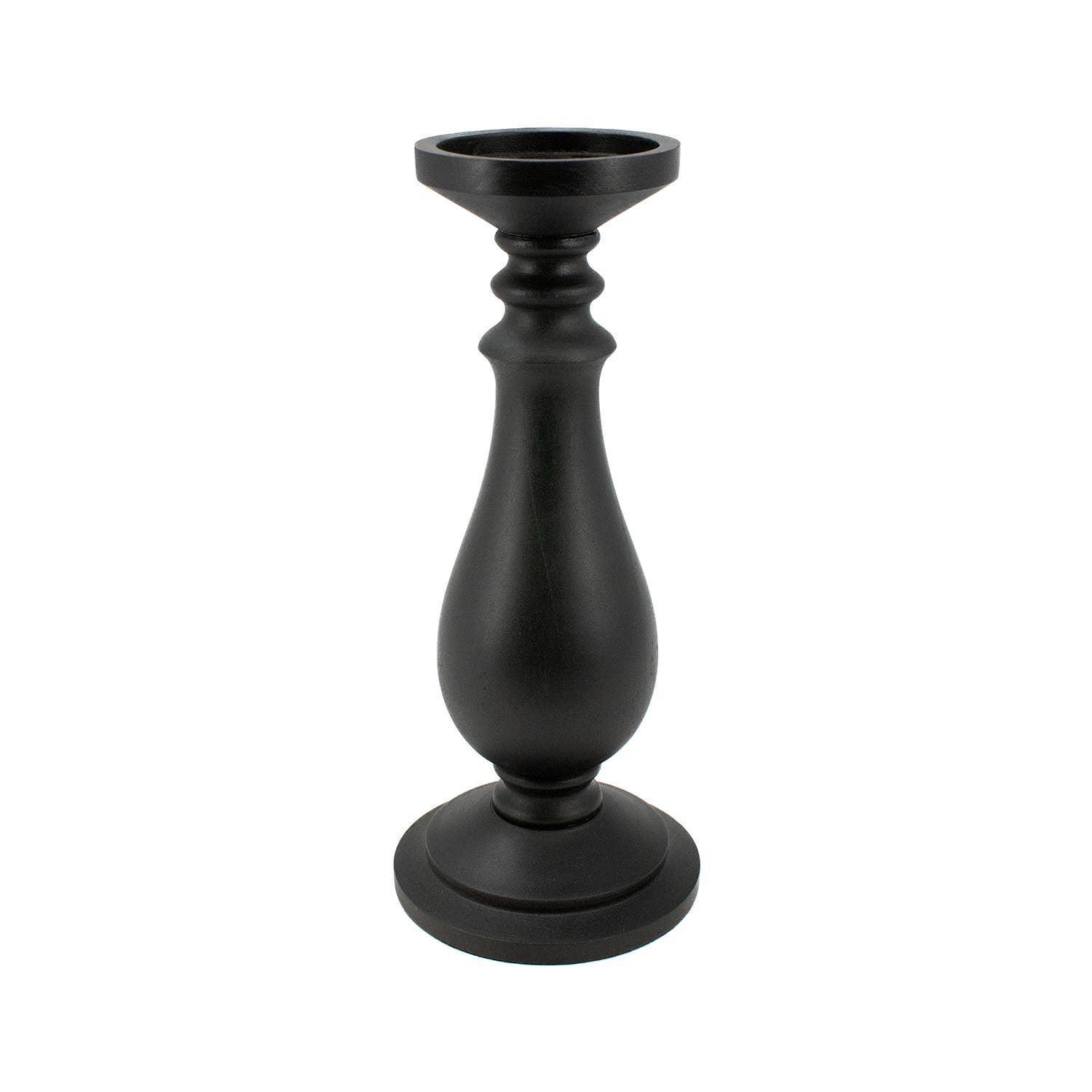 WT Collection - Wholesale Candle Holder - Large Mango Candlestick Black0