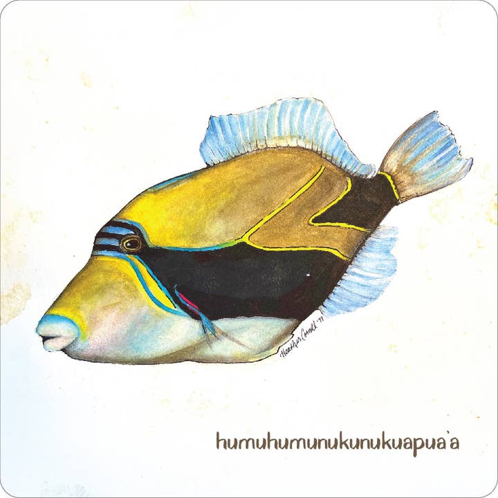 Humuhumunukunukuapua'a Tile with Cork Back for wholesale by WHIRLED PLANET
