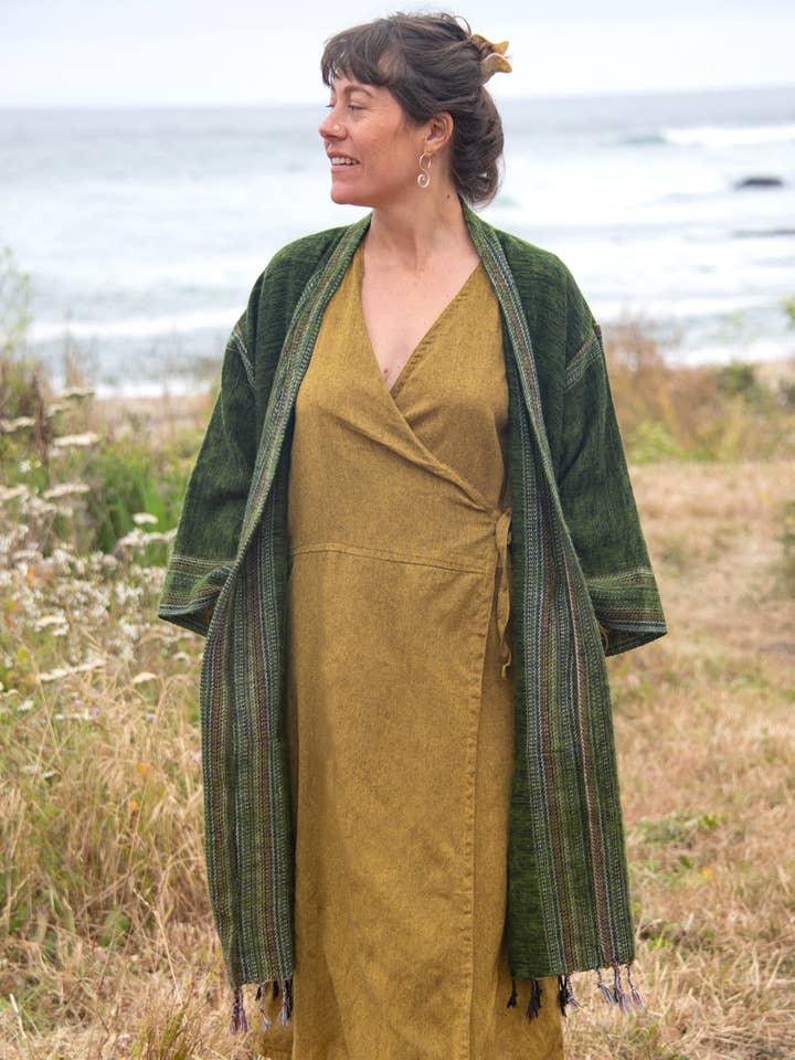 Brushed Woven Coat for wholesale by Zig Zag Asian Collection