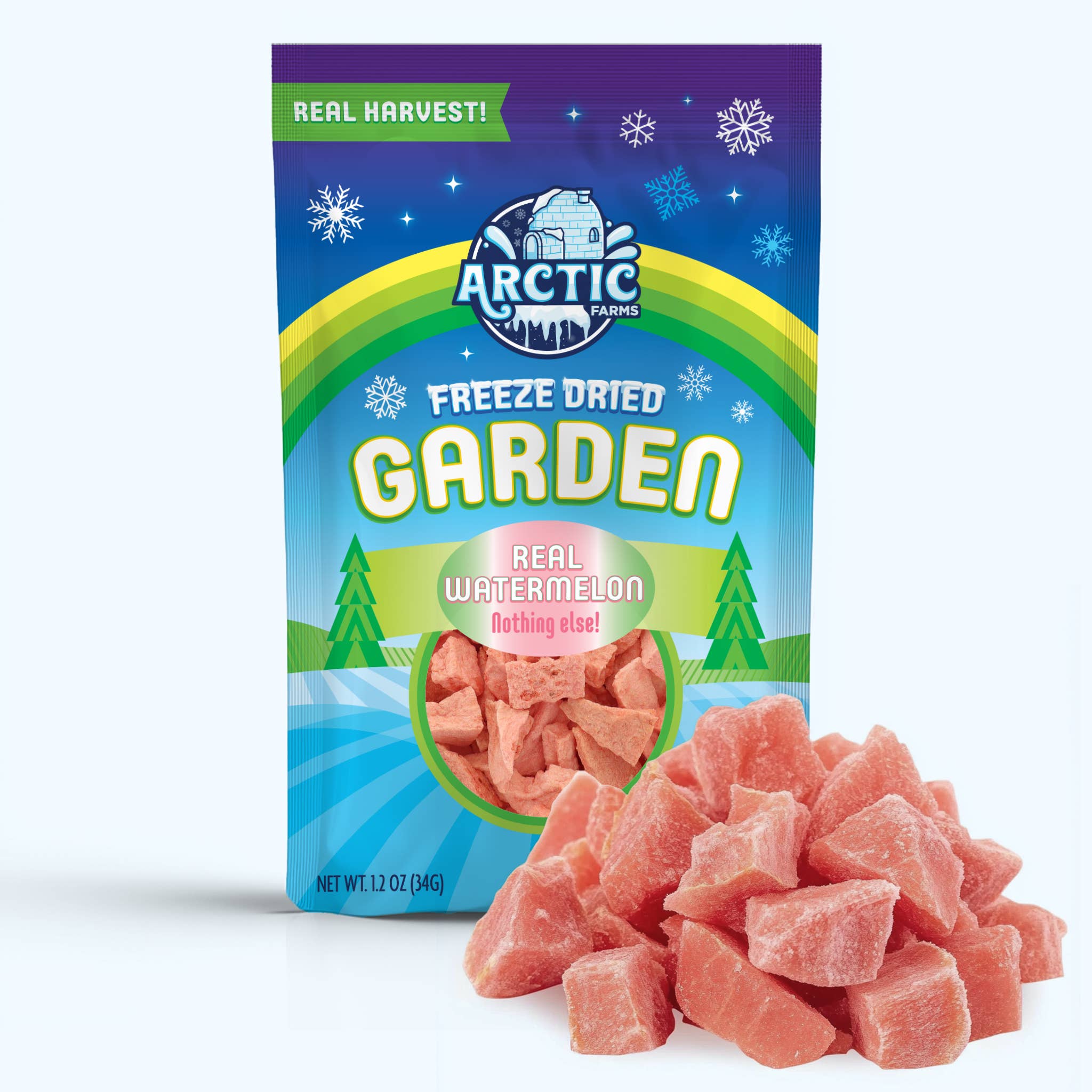 Arctic Farms – Großhandel Getrocknete/dehydrierte Früchte – Arctic Farms Garten gefriergetrocknete Wassermelone (echtes Obst)2