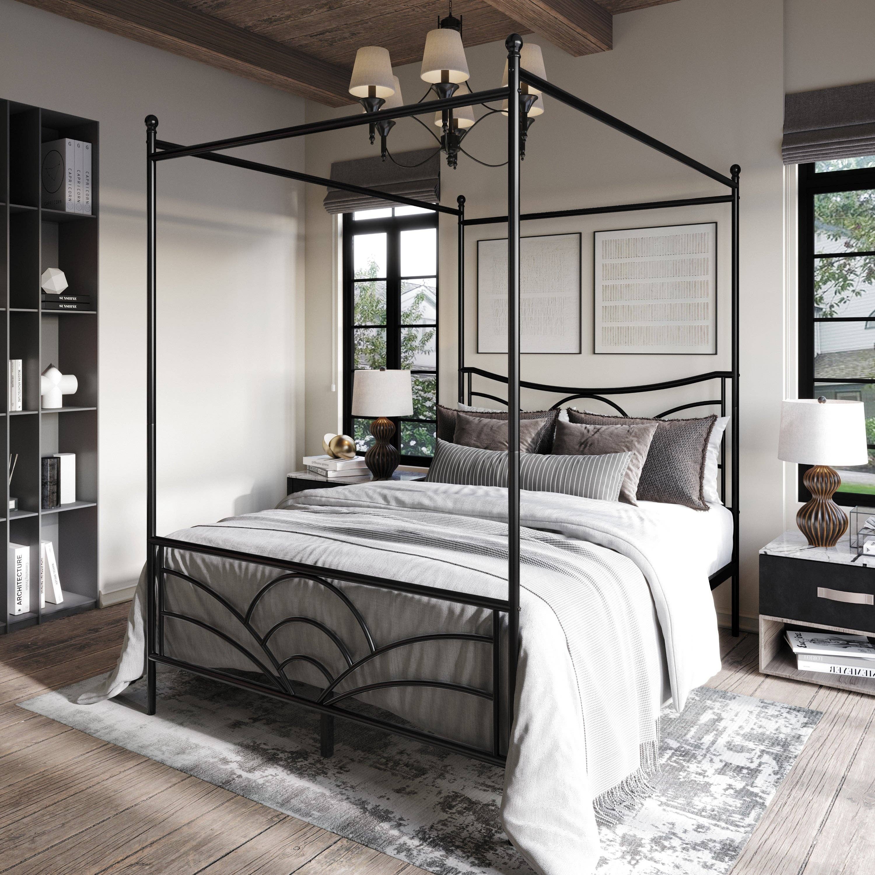 Home Design - Wholesale Bed - Home Design Denver Metal Canopy Bed Frame For Adult23