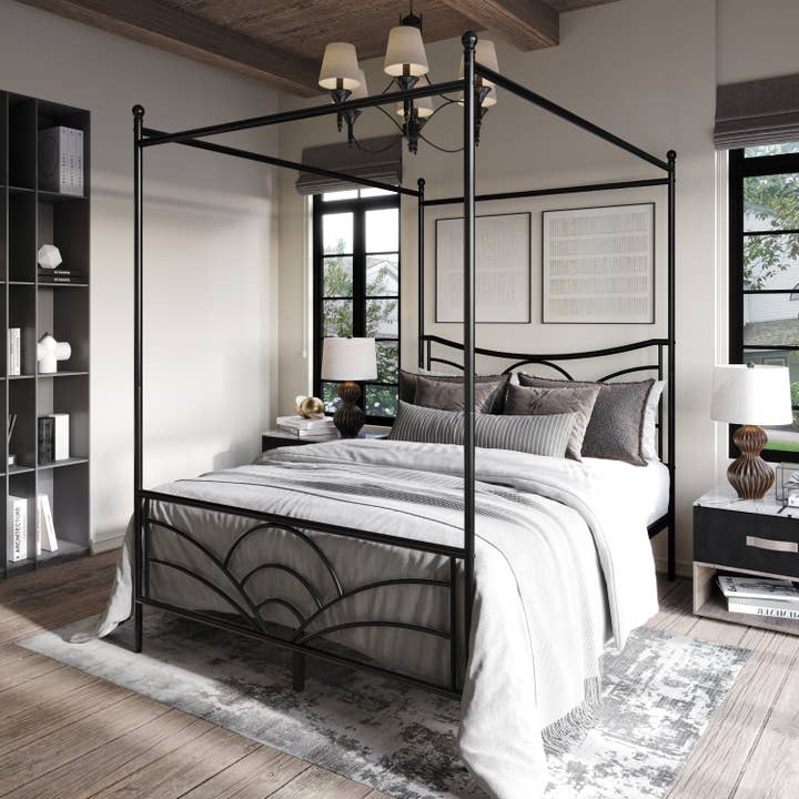 Home Design - Wholesale Bed - Home Design Denver Metal Canopy Bed Frame For Adult23
