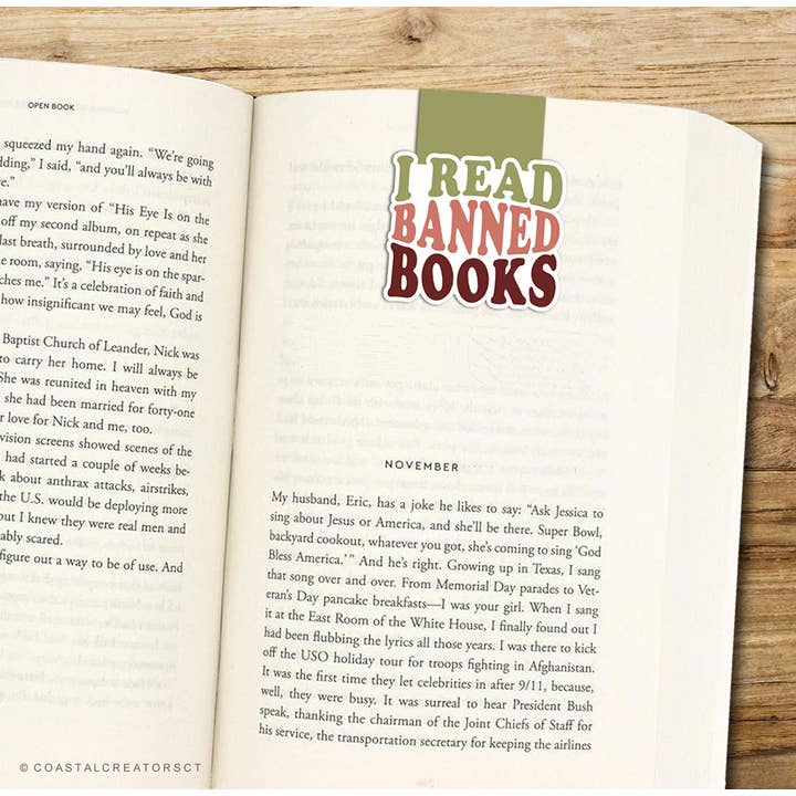 Coastal Creators of Connecticut - Wholesale Bookmark - I Read Banned Books Reversible Magnetic Bookmark3