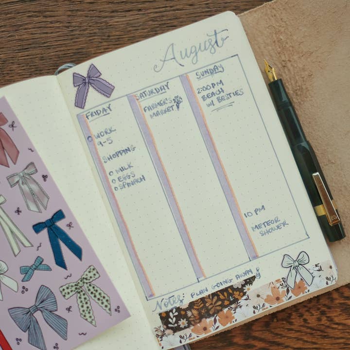 Bayside by Sam – wholesale Sticker – Vintage Bows Sticker Sheet 4" x 6"2