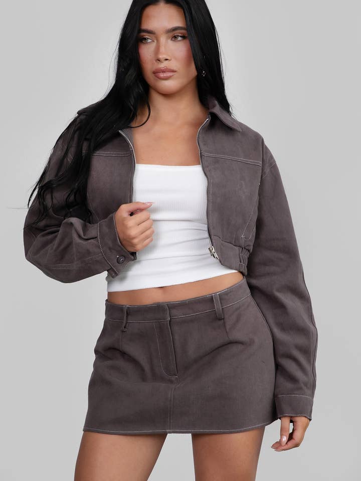 TICTOC – wholesale Skort – Women's – LUA Brushed Cotton Twill Mini Skirt Built-In Under Shorts 3