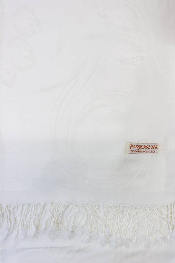 Cap Zone - Wholesale Scarf - Women's - Rose Floral Faux Silk Pashmina Wrap Scarf12