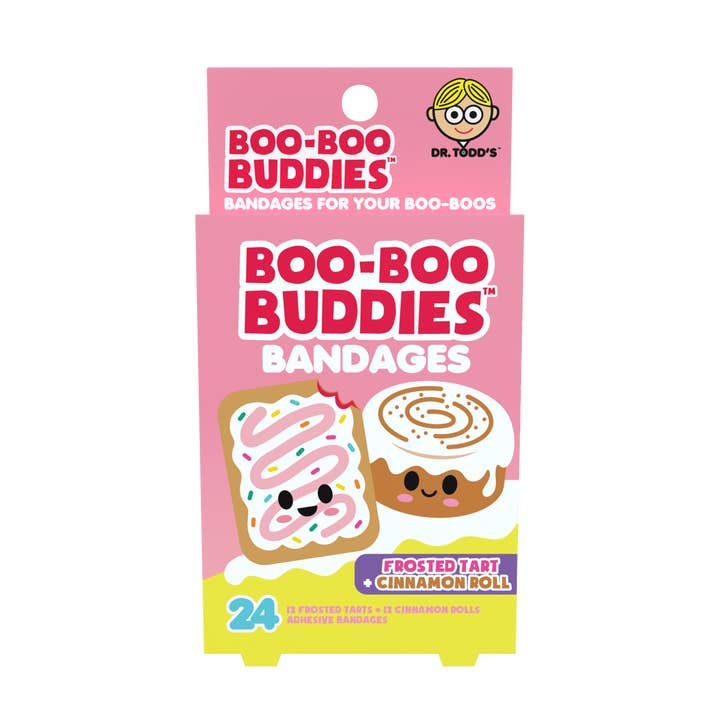 Cerotti per Bambini – Crostata Glassata + Rotolo alla Cannella (24 Pezzi, Senza Lattice) per la vendita all'ingrosso da parte di Boo Boo Buddies