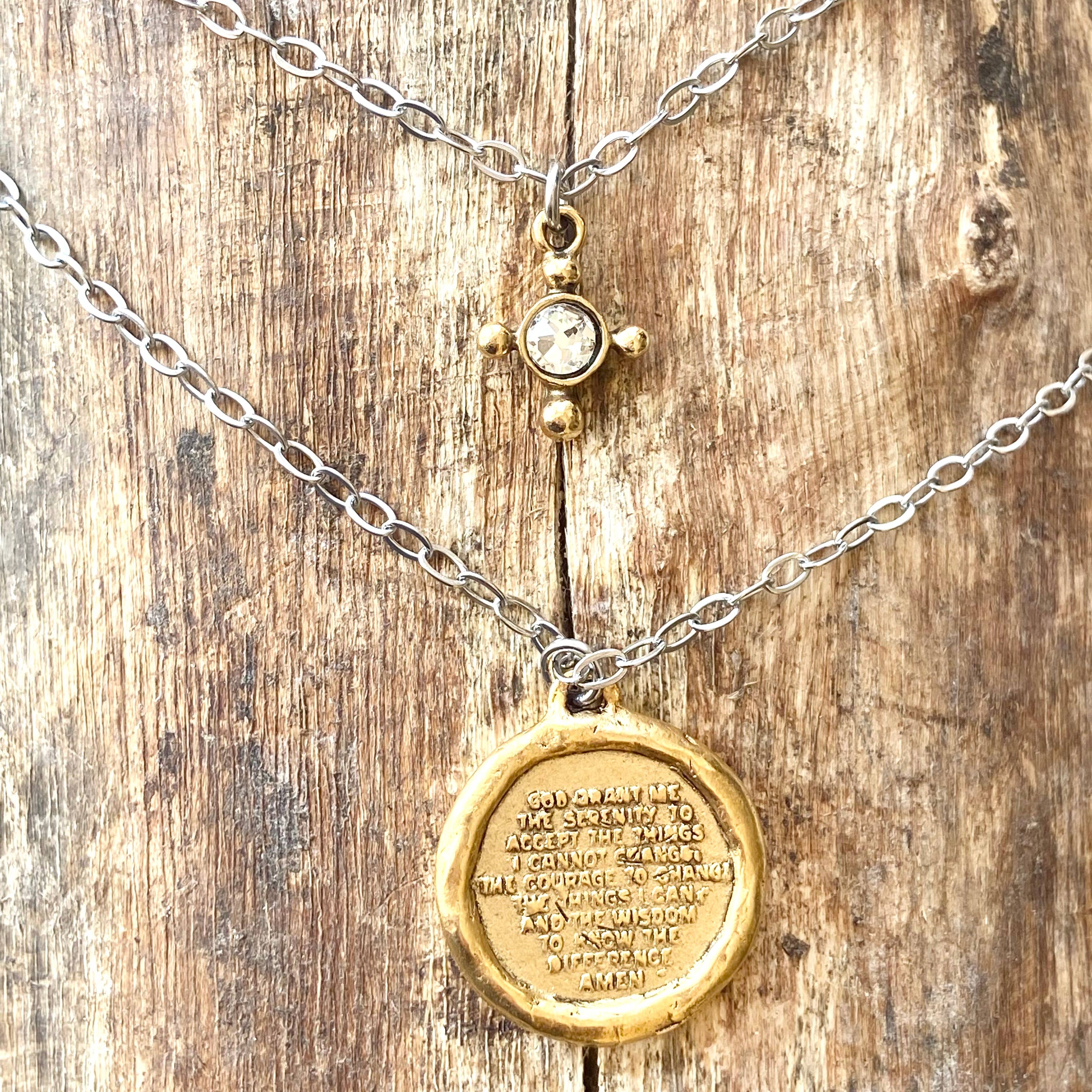 VB&CO Designs Handmade Jewelry - Wholesale Pendant/Charm Necklace - Serenity cross necklace religious Julio  jewelry prayer2