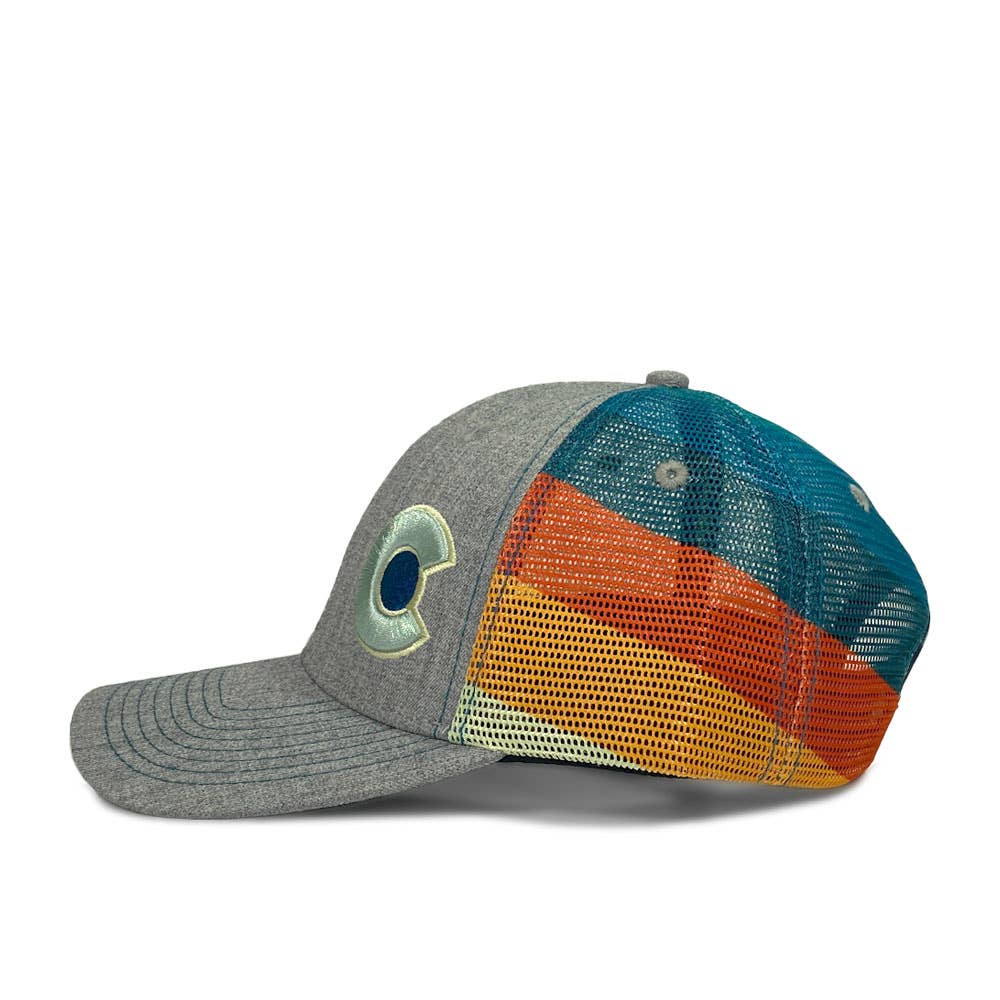 YoColorado - Wholesale Trucker Hat - Unisex - Hat - Grey Shoreline Trucker2