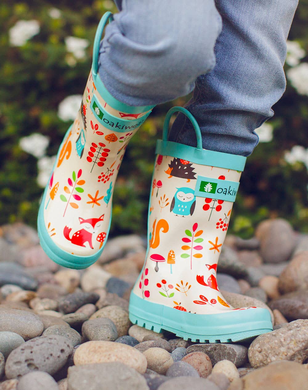 Oaki - Wholesale Rain Boots - Kids - Loop Handle Boots, Forest Animals6