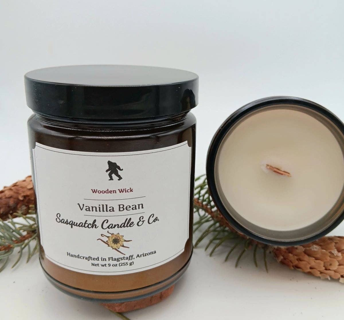 Sasquatch Candle Company - Wholesale Jar/Filled Candle - Vanilla Bean2