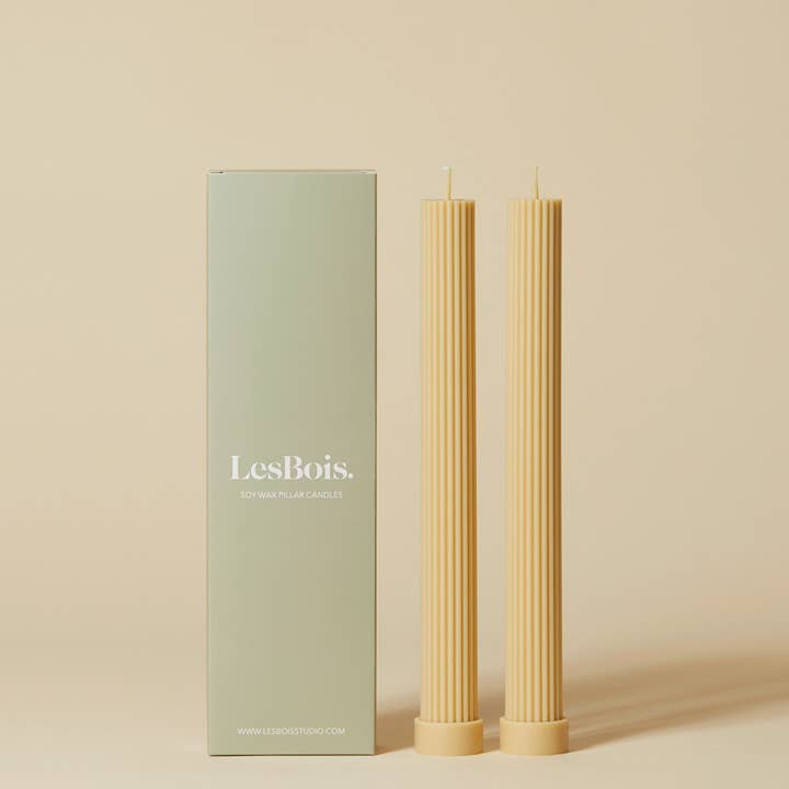 Les Bois Studio - Wholesale Pillar candle - PIXI PAIR - Tall pillar candle1