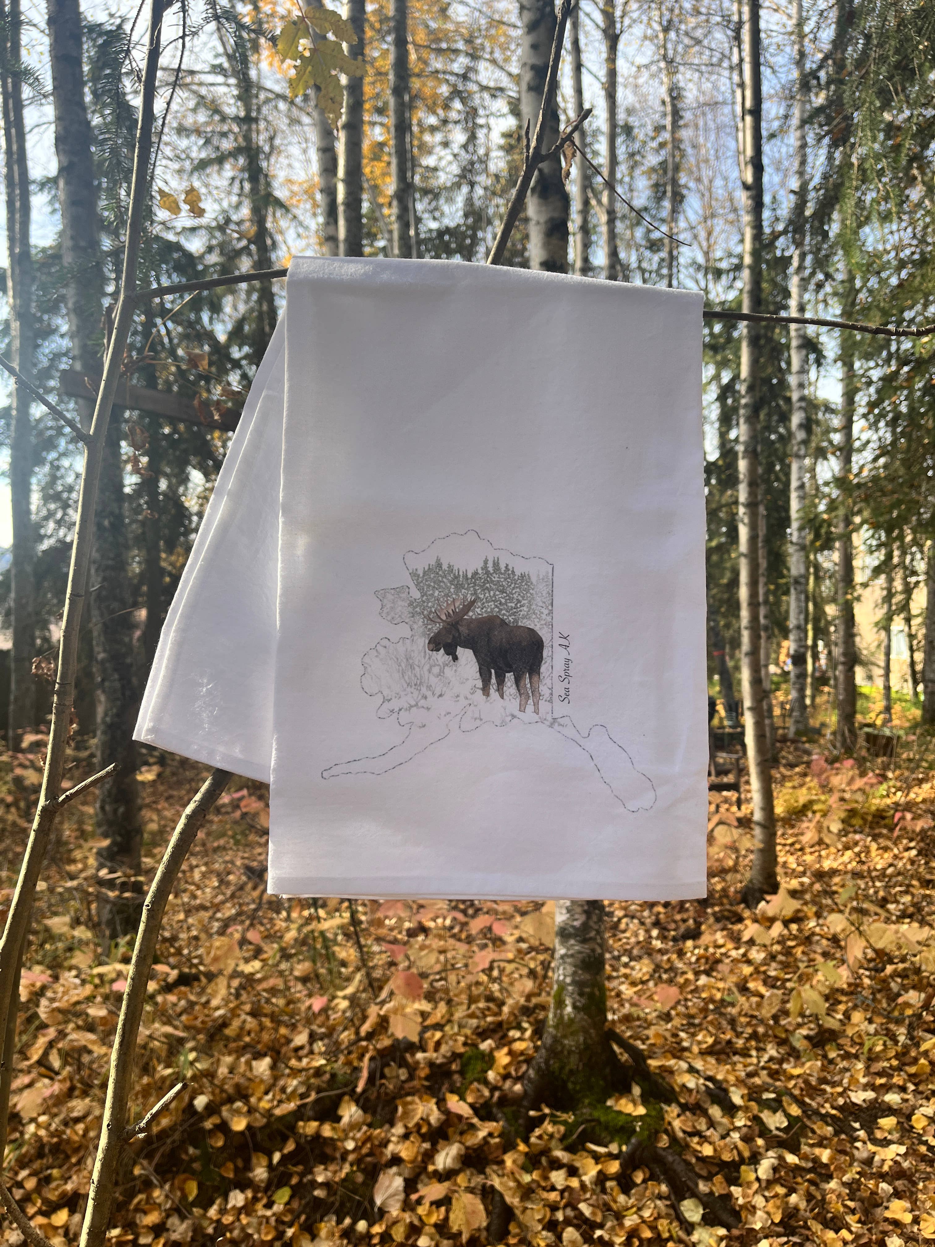 Sea Spray AK - Wholesale Tea Towel - Bull Moose Alaska Tea Towel 3