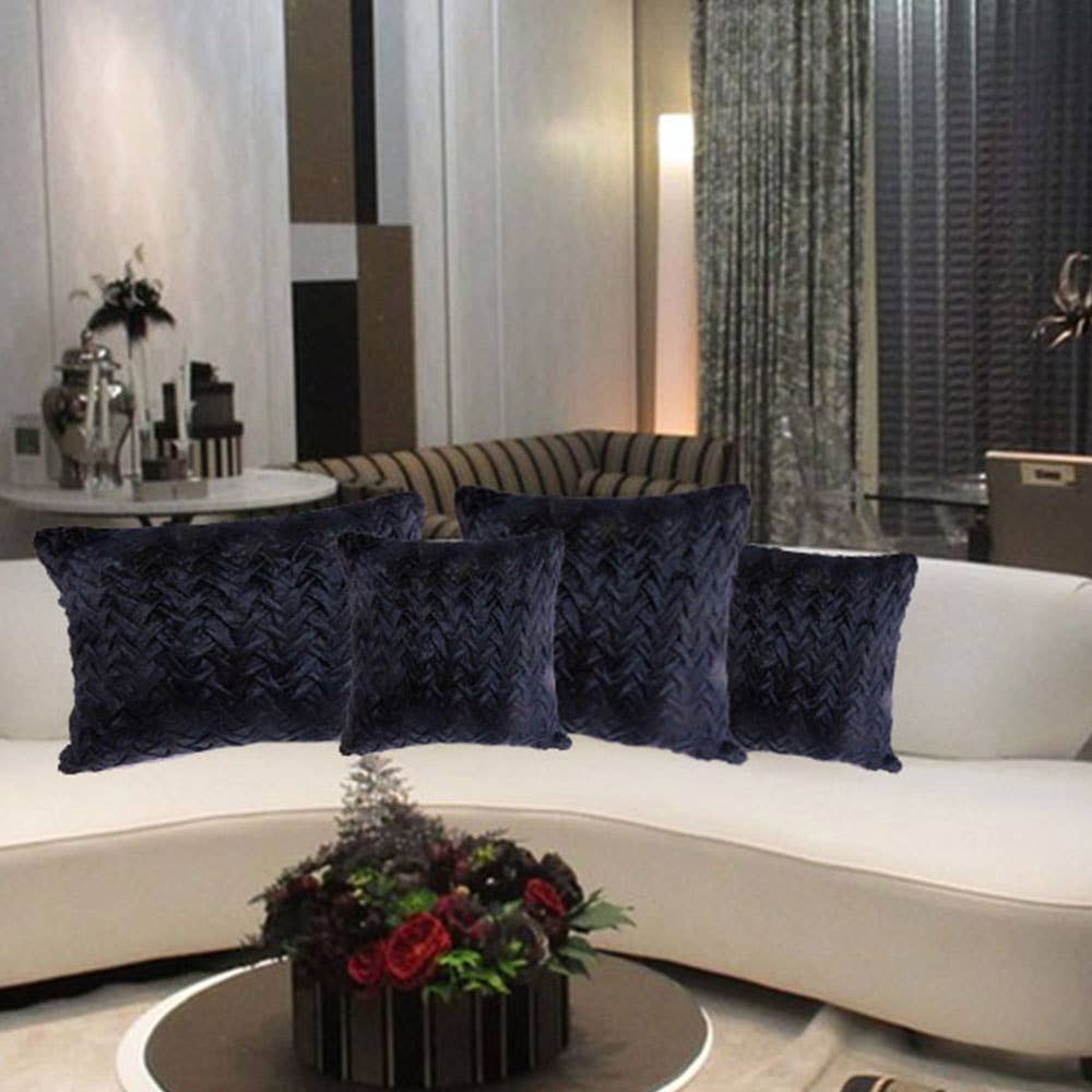 House Of Harkaari - Vente Coussin décoratif - Zara Black | Oreiller smocké style V1