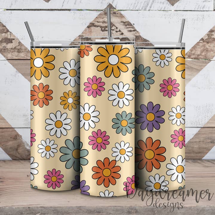 Daisy Tumbler for wholesale by Daydreamer Designs