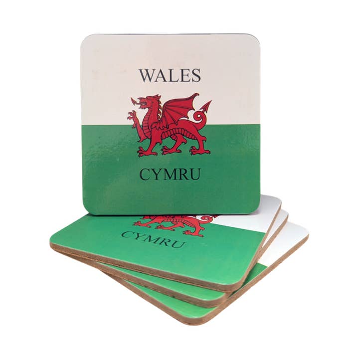 Wales Flag Coaster (Pack of 4) for wholesale by MANAV