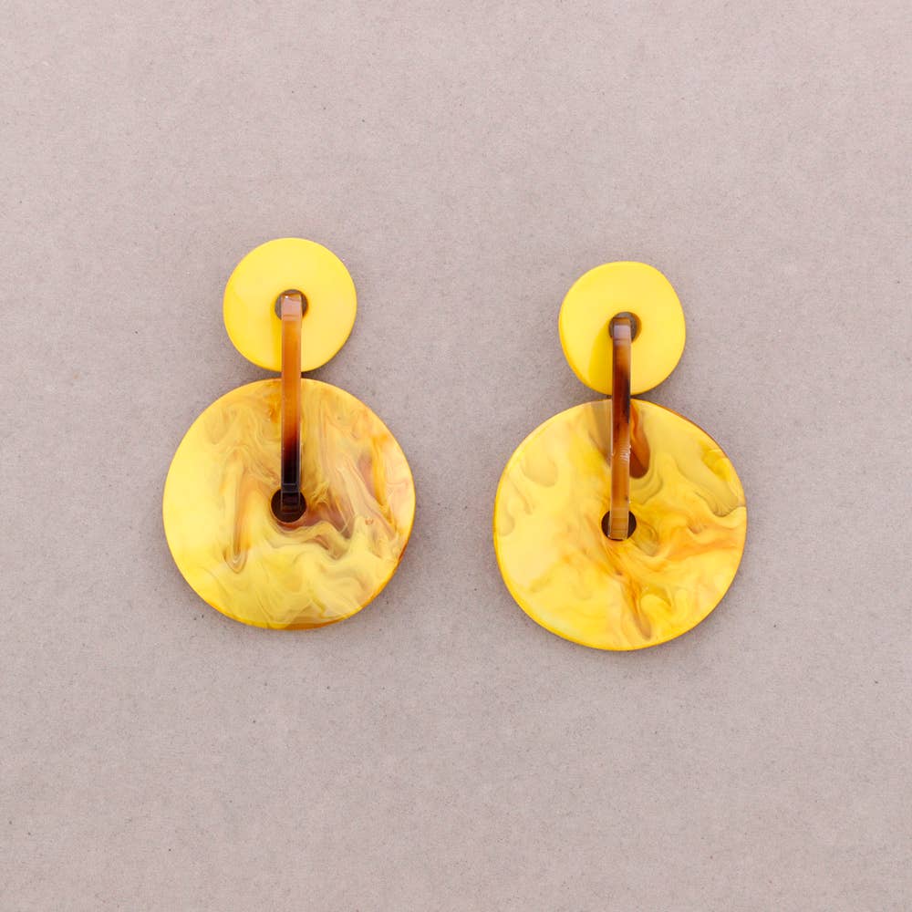 Sonata - Wholesale Snap Jewelry - Resin Ring Drop Earrings3