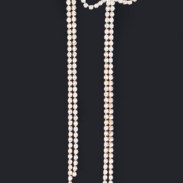 Boucle d'oreille en ruban strass pour la vente par 3AM BY H&D ACCESSORIES