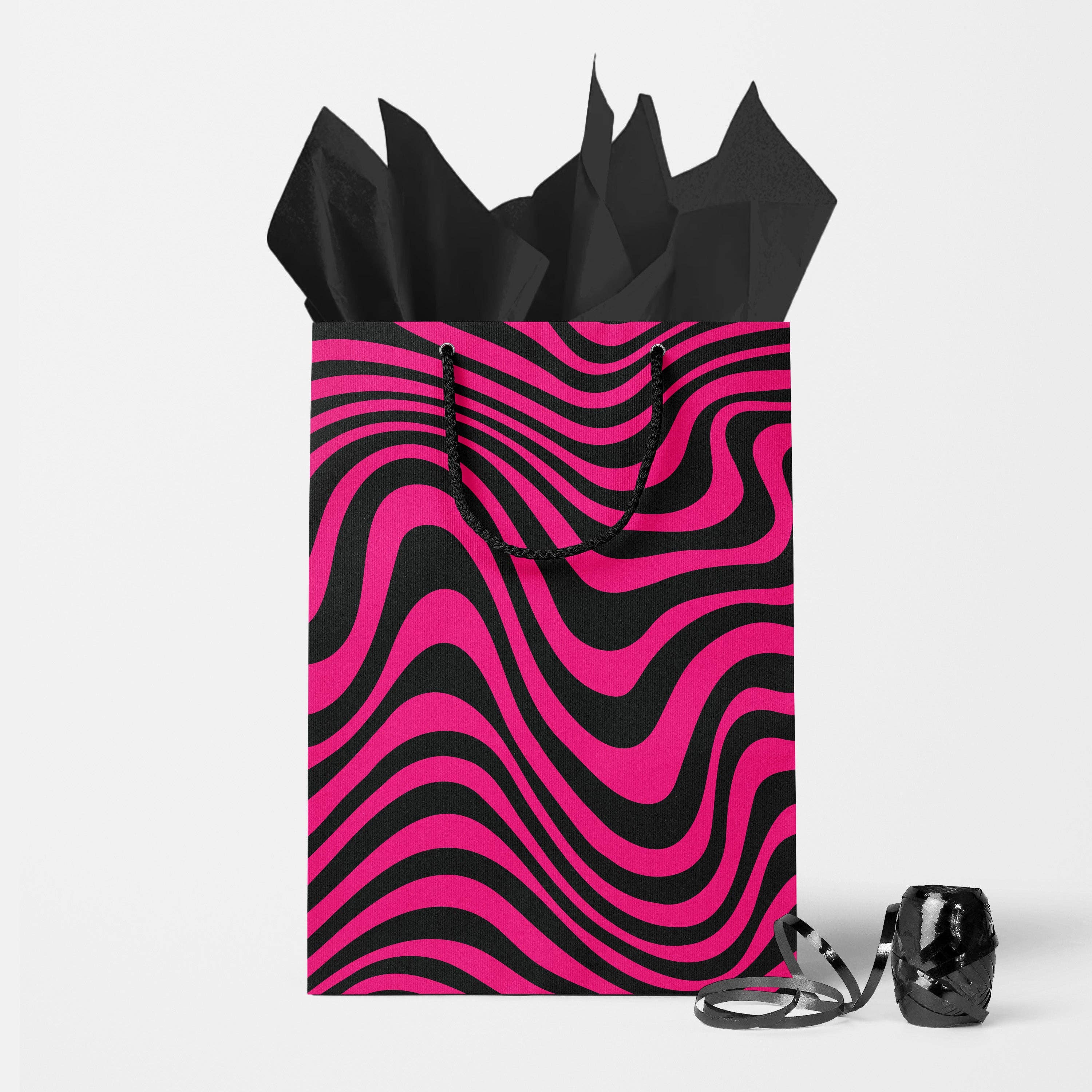 Rock'N Paper - Wholesale Gift Bag - Fuchsia Swirl Gift Bag2