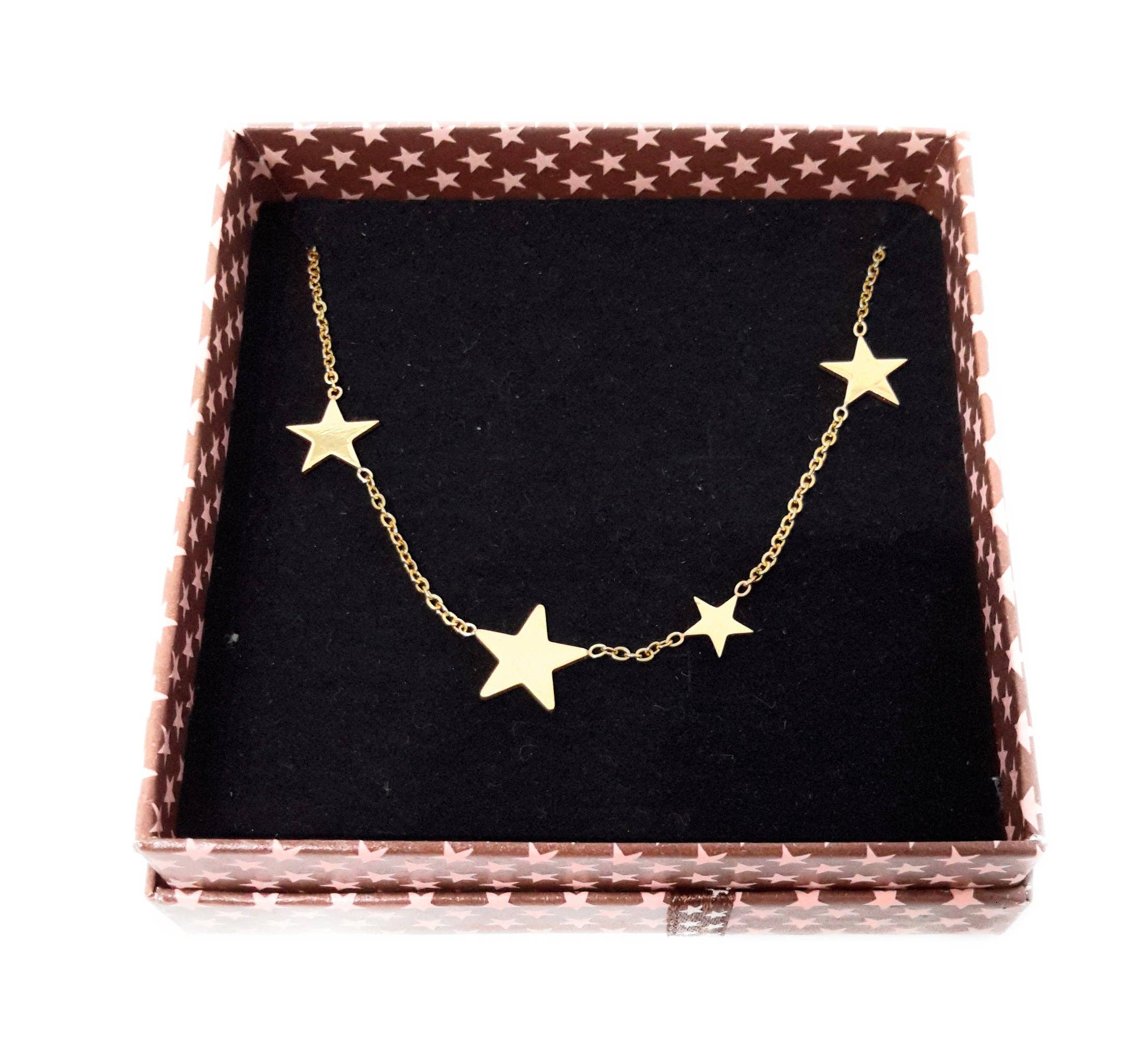 BRANDELIA - Wholesale Pendant/Charm Necklace - Gold Choker · Stars4