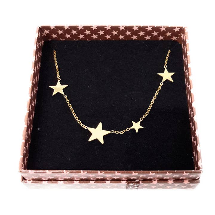 BRANDELIA - Wholesale Pendant/Charm Necklace - Gold Choker · Stars4