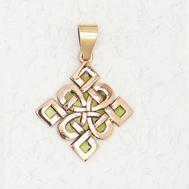 Celtic Bronze Pendant Necklace - Celtic Weave for wholesale by Nirvana LLC