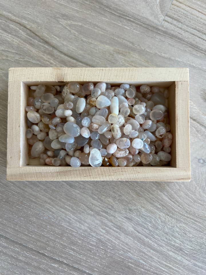 Flower Agate Tumbled Chips 5-7mm for wholesale by Luna Rae