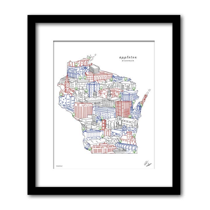 Decorazione da parete Appleton Wisconsin per la vendita all'ingrosso da parte di Townsville Art