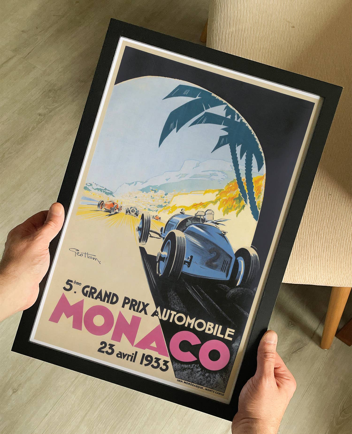The Curious Desk - Wholesale Poster - Monaco Grand Prix Automobile Race Poster 1933 Travel Poster1