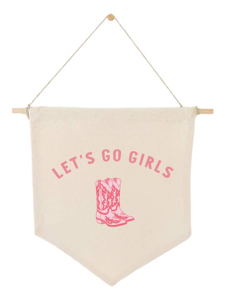 Let's Go Girls Cowboy Banner for wholesale by Notes in Knots