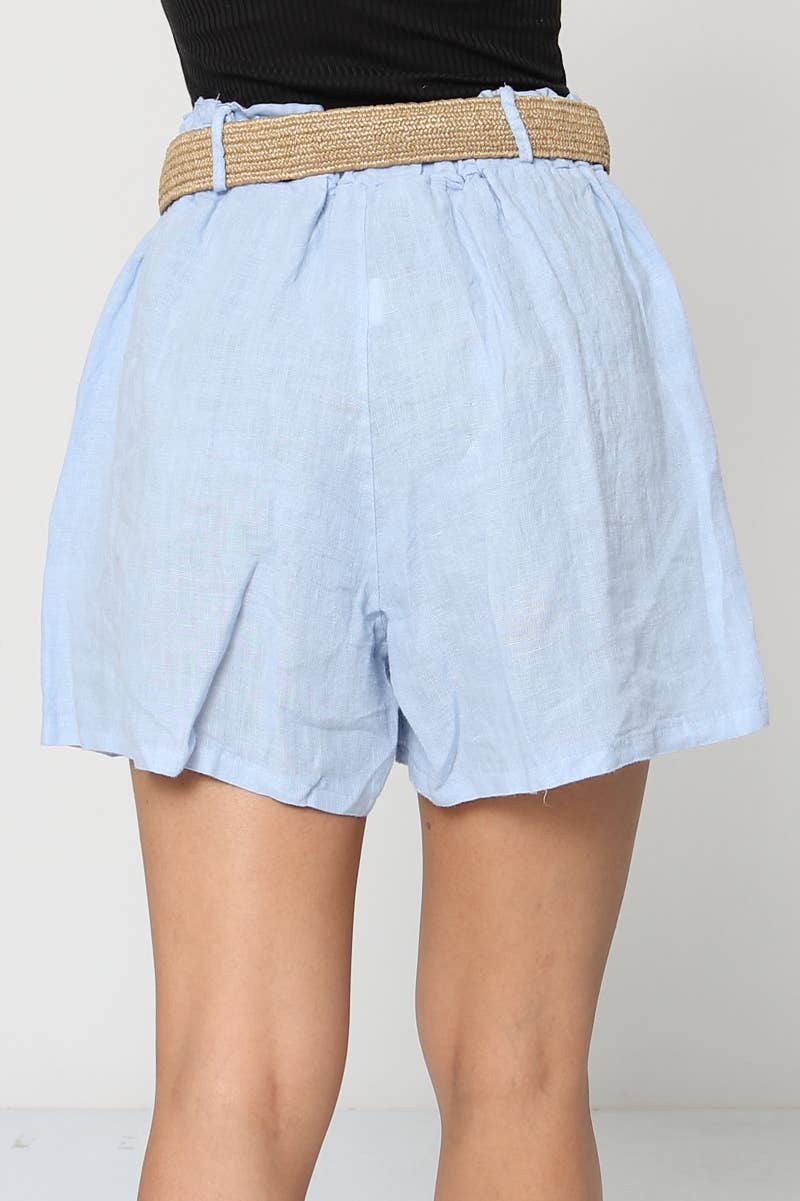 LÉA & LUC – wholesale Shorts – Dam – Shorts i 100 % linne med bälte REF. 505751