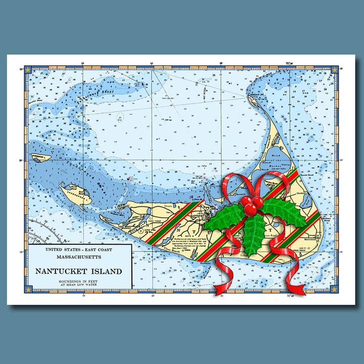 Biglietto di Auguri di Nantucket per la vendita all'ingrosso da parte di Gaines Graphics