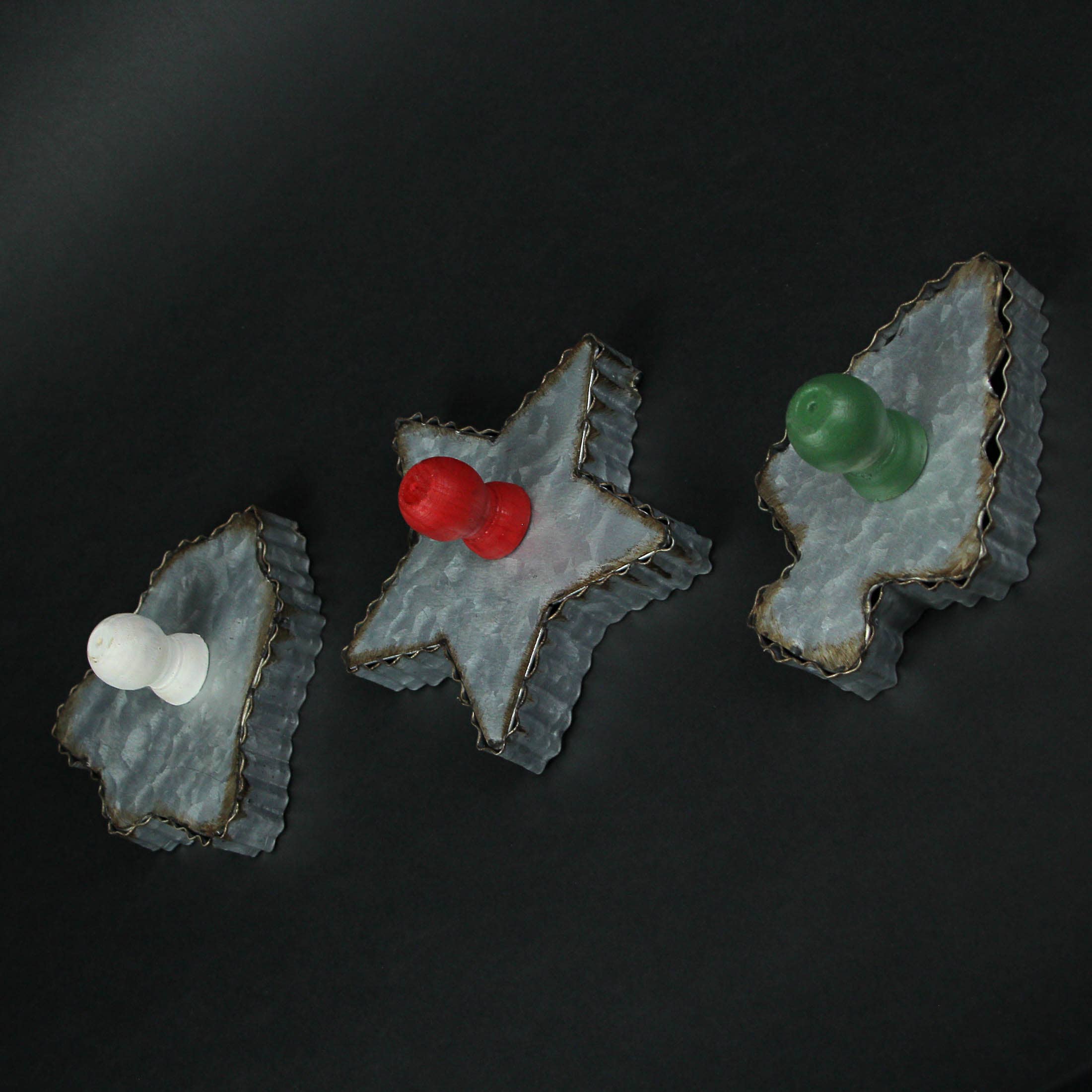 Zeckos – Großhandel Wandhaken – Set mit 3 Wandhaken aus verzinktem Metall4