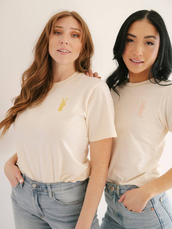 Fred hand broderade T-Shirt, Womens skjorta, Chainstitch för wholesale av Polished Prints