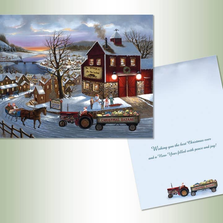 Christmas Village Deluxe Velvet Touch #05295 for wholesale by Lux Press Group | LPG Greetings