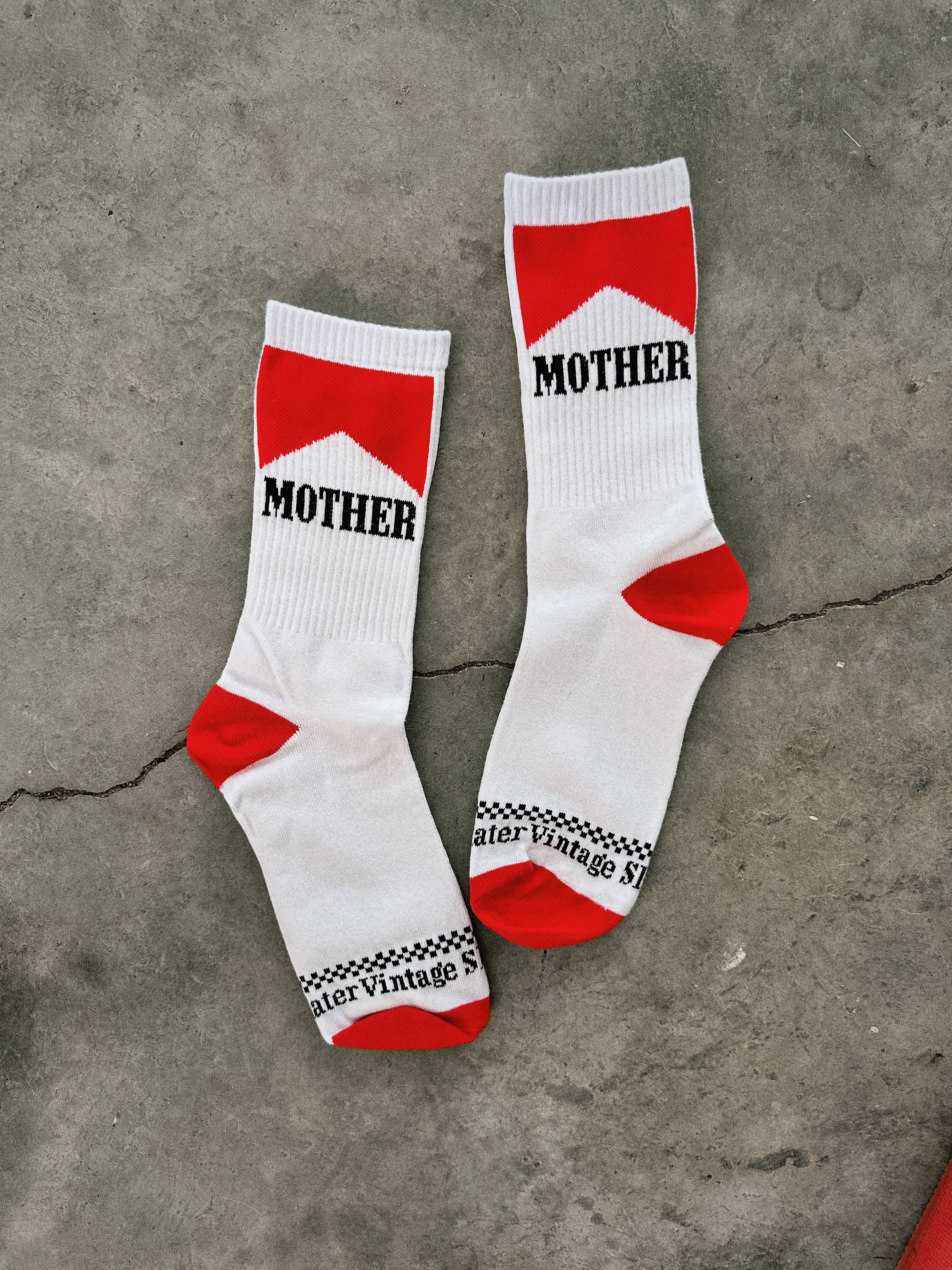 SLATER VINTAGE - Wholesale Socks - Unisex - Mother Darlin' Cowboy Trendy Cool Western Crew Socks