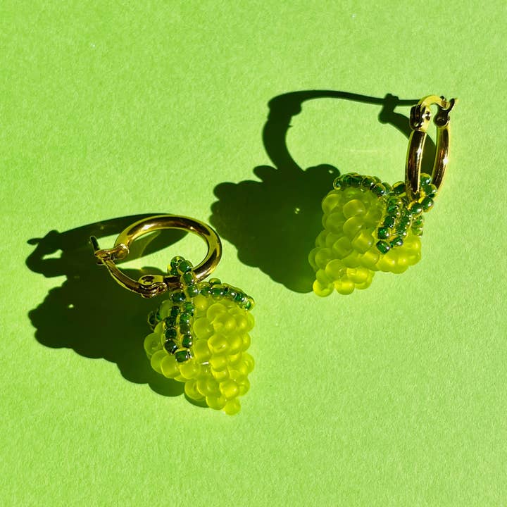 BEADED GRAPE EARRINGS for wholesale by Dream Song