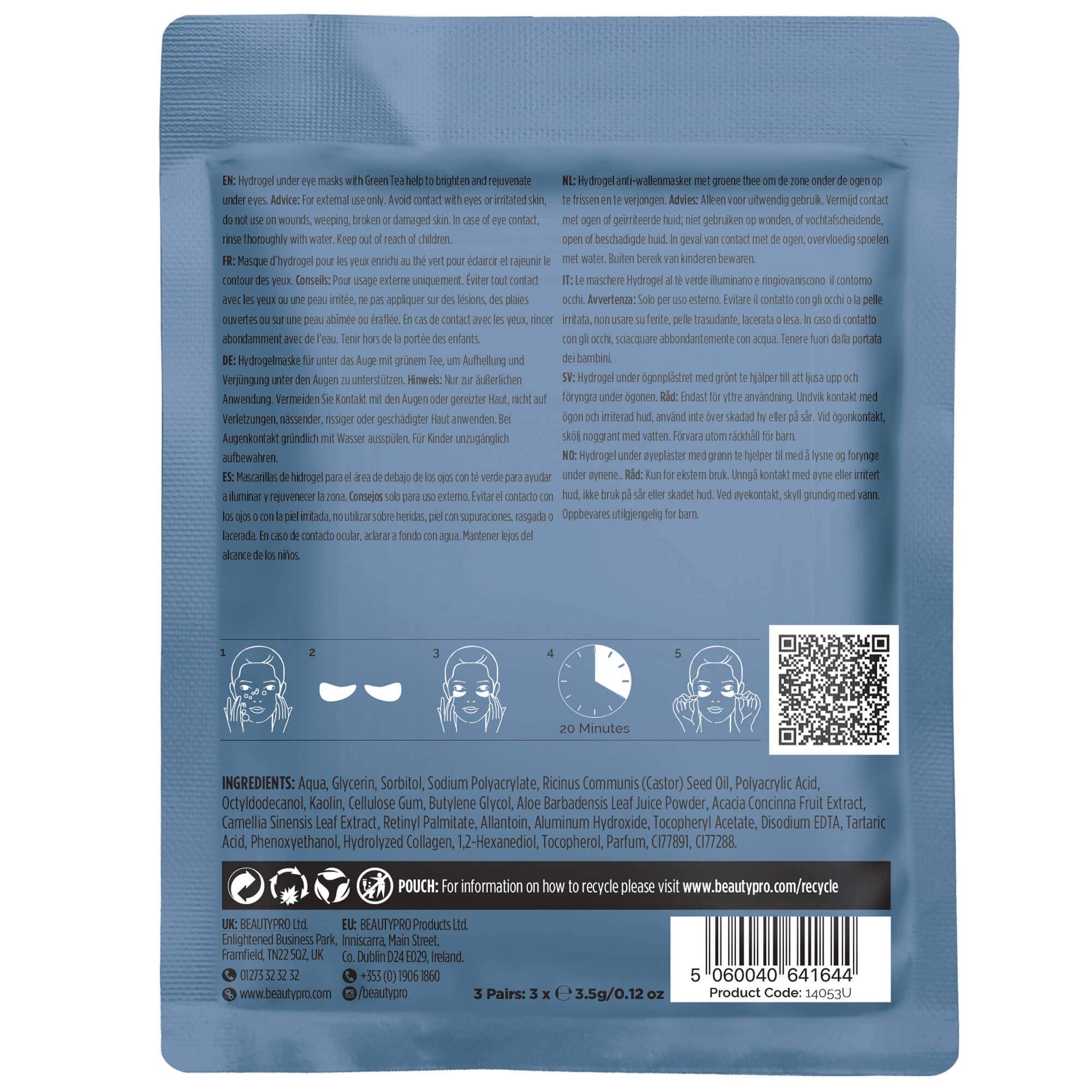 BEAUTYPRO – wholesale Eye treatment mask – EYE THERAPY Under Eye Mask (3 pairs)11