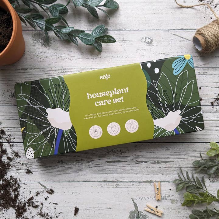 Robert Frederick Ltd - Wholesale Garden Tool - Saje House Plant Care Kit - Leaf Dust Gloves and Mini Tools - Keep Indoor Plants Healthy4