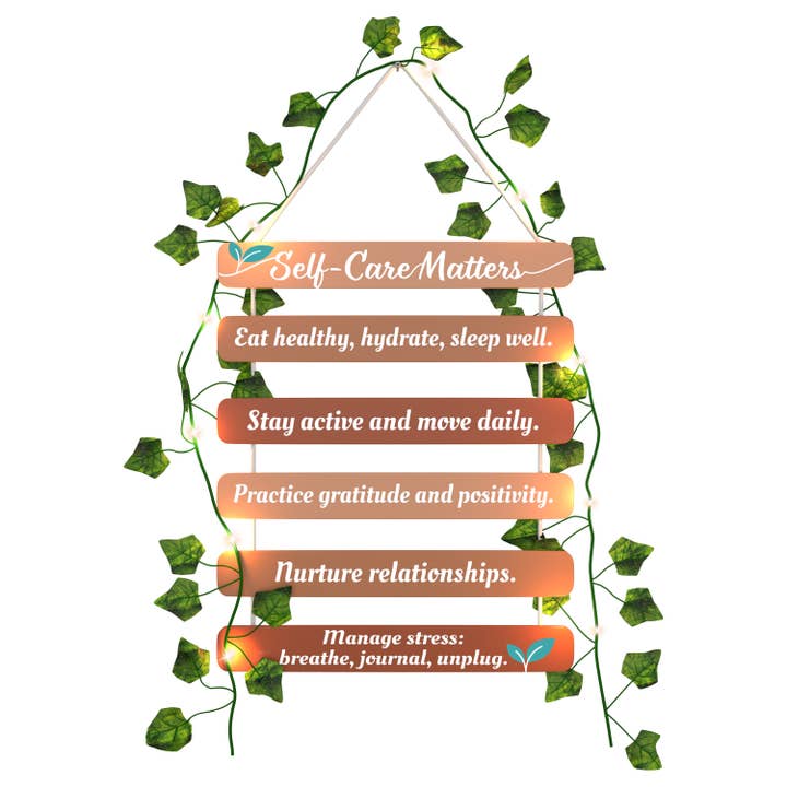 Positive Affirmations Wall Decor “Self-Care Matters” for wholesale by Life & Apples