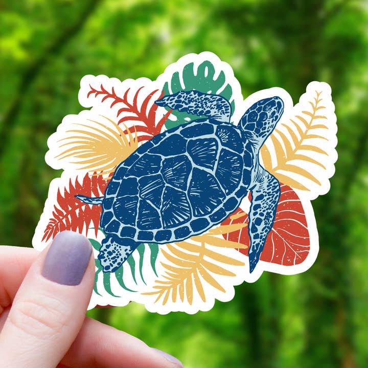 Tropical Sea Turtle Sticker - 3 for wholesale by Mimic Gaming Co