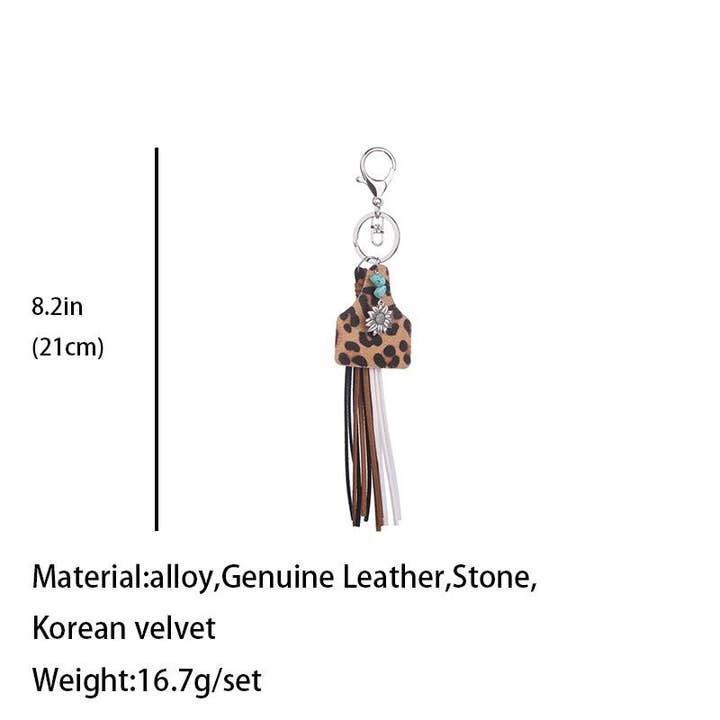 Mio Queena - Wholesale Keychain - Women's - Western Style Keychain Leather Tassel Handmade Jewelry - WJ