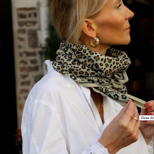Love Explorers - Wholesale Head Scarf - Women's - Leopard scarf - My essential large khaki Leo